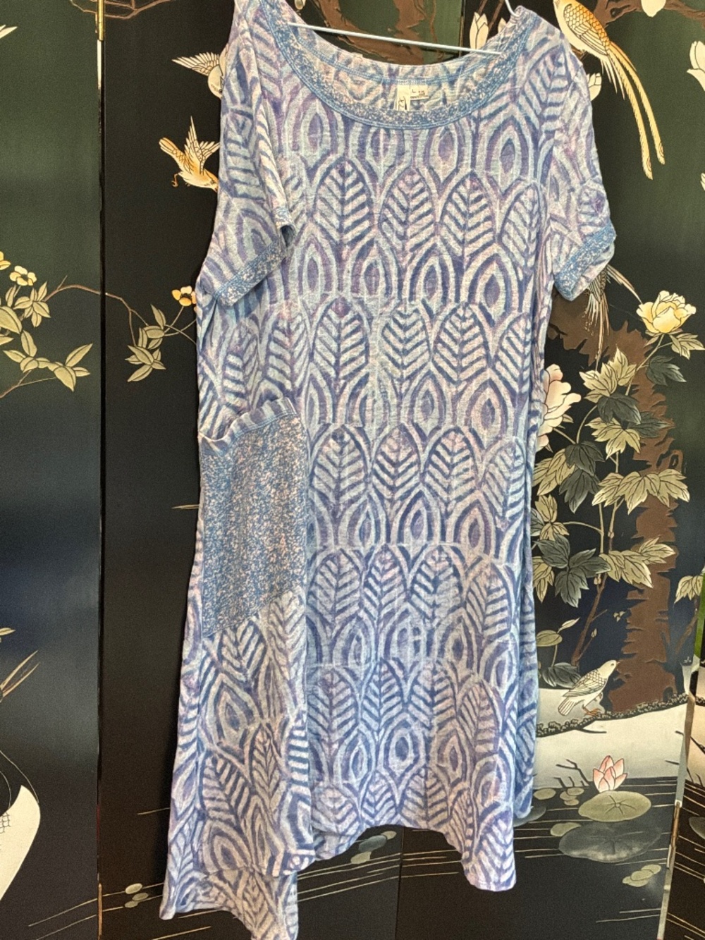Winter Sun Sunprint Fern Knit Asymmetrical Dress size large